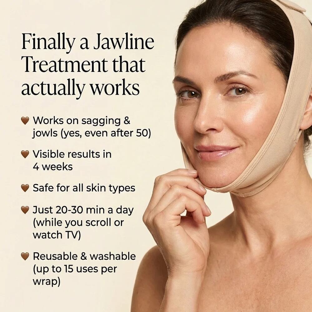 SKULT Collagen Face Sculpt Wrap Jawline Lift V-Line Contour Strap NIB - Picture 3 of 5